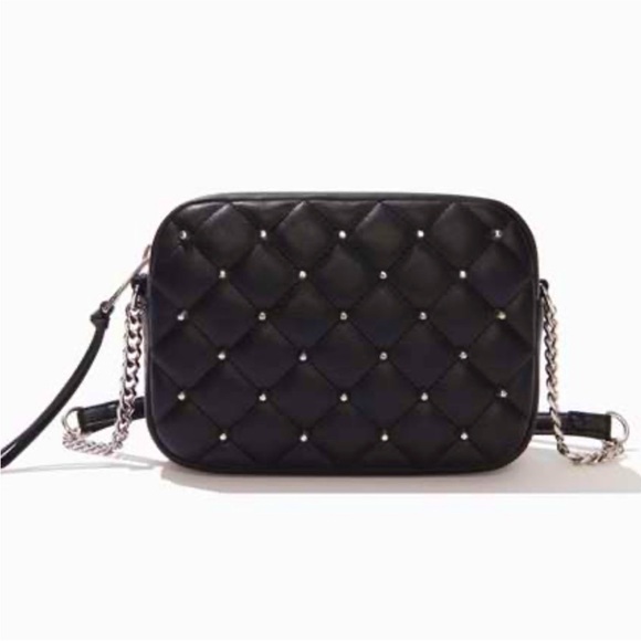 Rebecca Minkoff Quilted Studded Vegan Leather Crossbody Bag - Picture 2 of 6